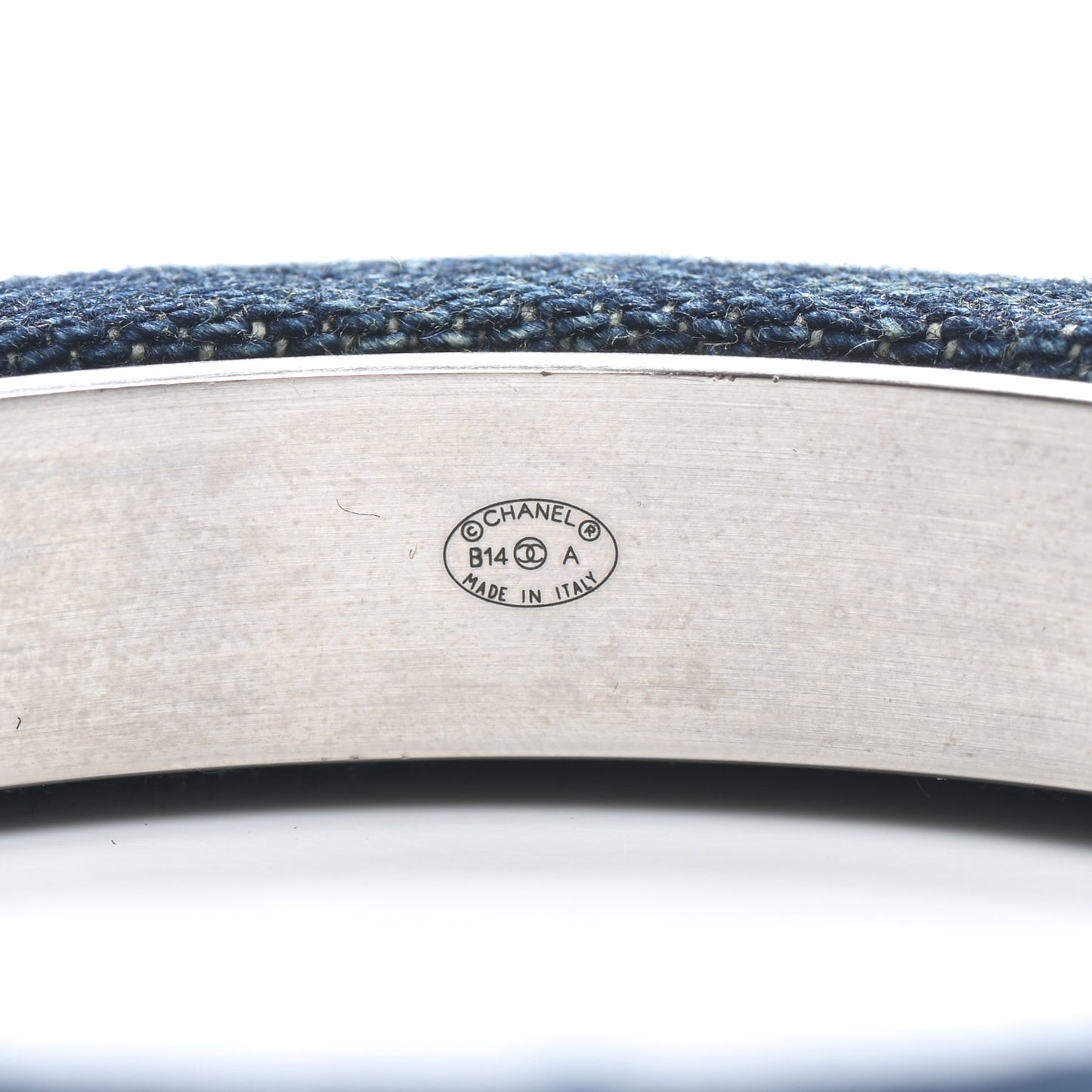 Denim CC Narrow Bangle M Blue