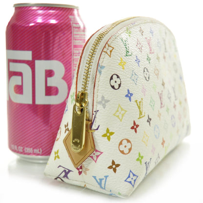 Louis Vuitton Monogram Multicolor Cosmetic Pouch White Litchi 4 of 7