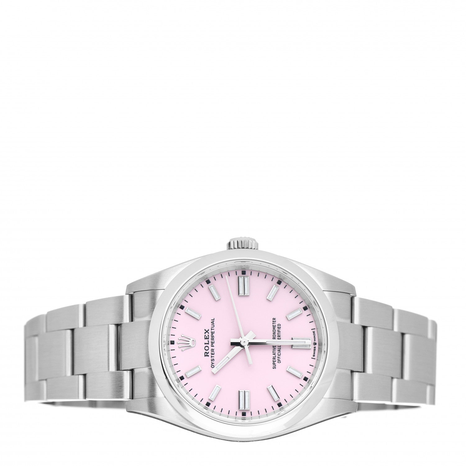 Rolex Stainless Steel 36mm Oyster Perpetual Watch Candy Pink 126000 2 of 4