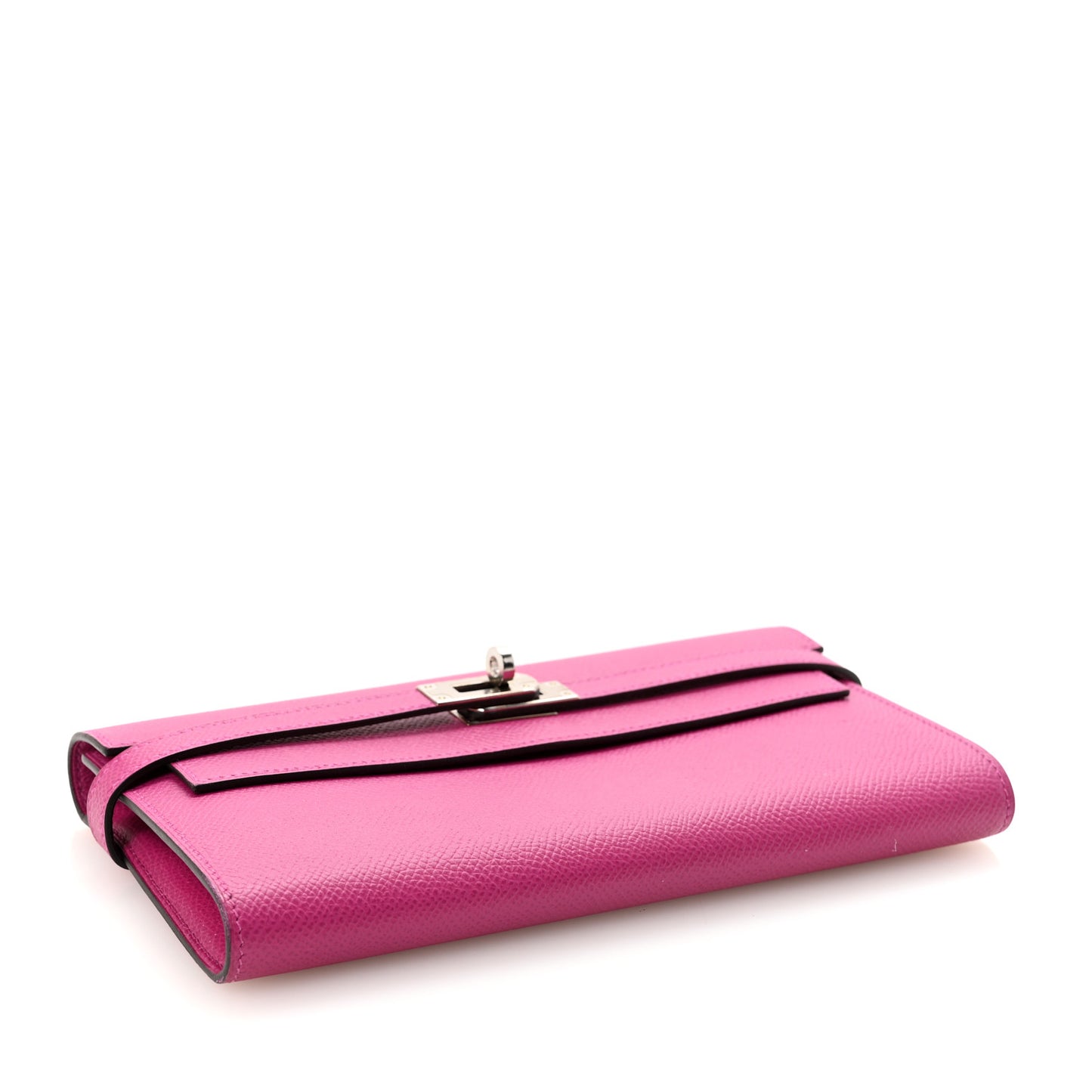 Epsom Kelly Longue Wallet Rose Pourpre