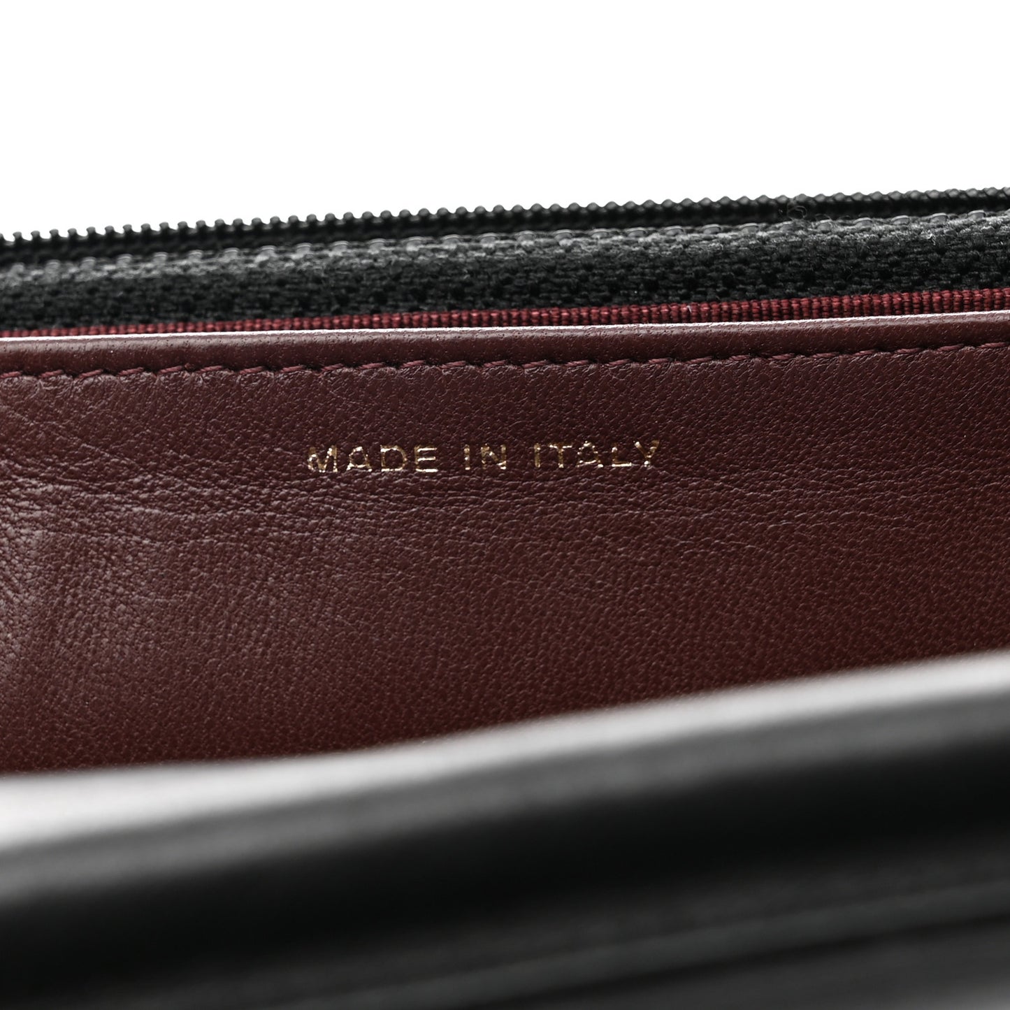 Lambskin Quilted Wallet On Chain WOC Black