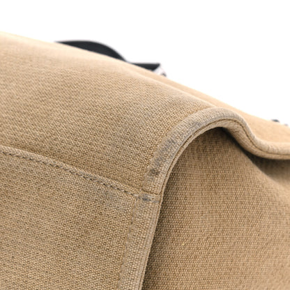 Chanel Canvas Small Deauville Tote Beige Black 9 of 11