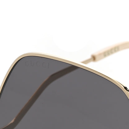 Gucci Metal Frame Sunglasses GG0972S Gold Brown 7 of 9