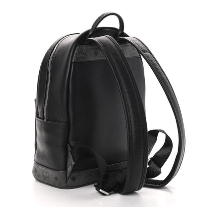MCM Visetos Calfskin Medium Geonautic Backpack Black Phantom Grey 3 of 8