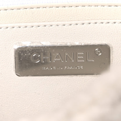 Chanel Wool Shearling Medium Single Flap White Black 6 of 11