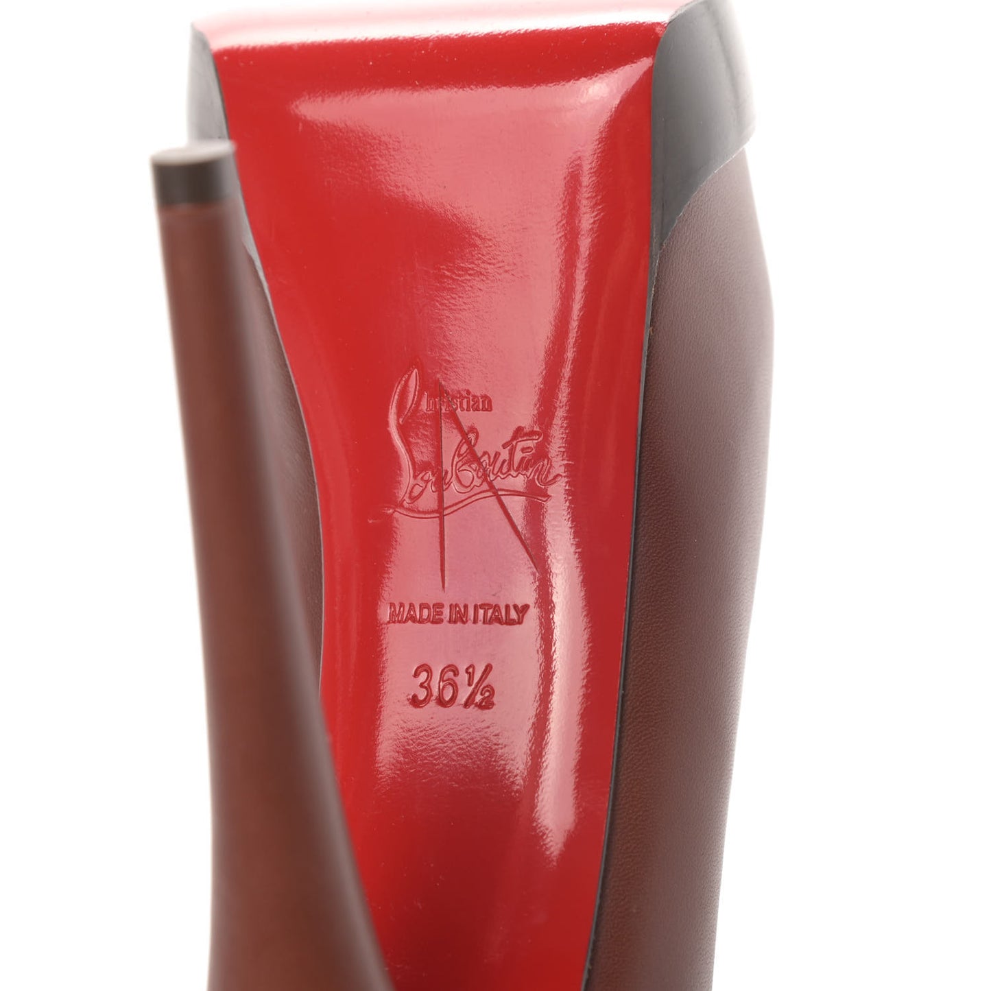 Calfskin Palais Royal Trepointe 140 Pumps 36.5 Brown