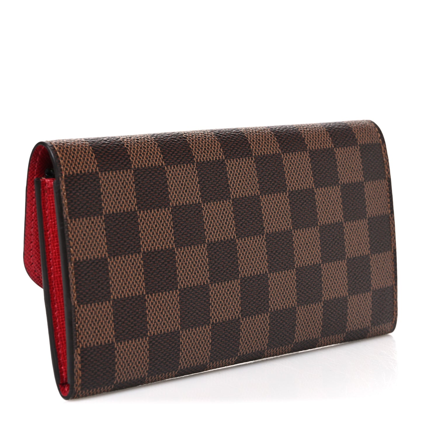 Damier Ebene Emilie Wallet Red
