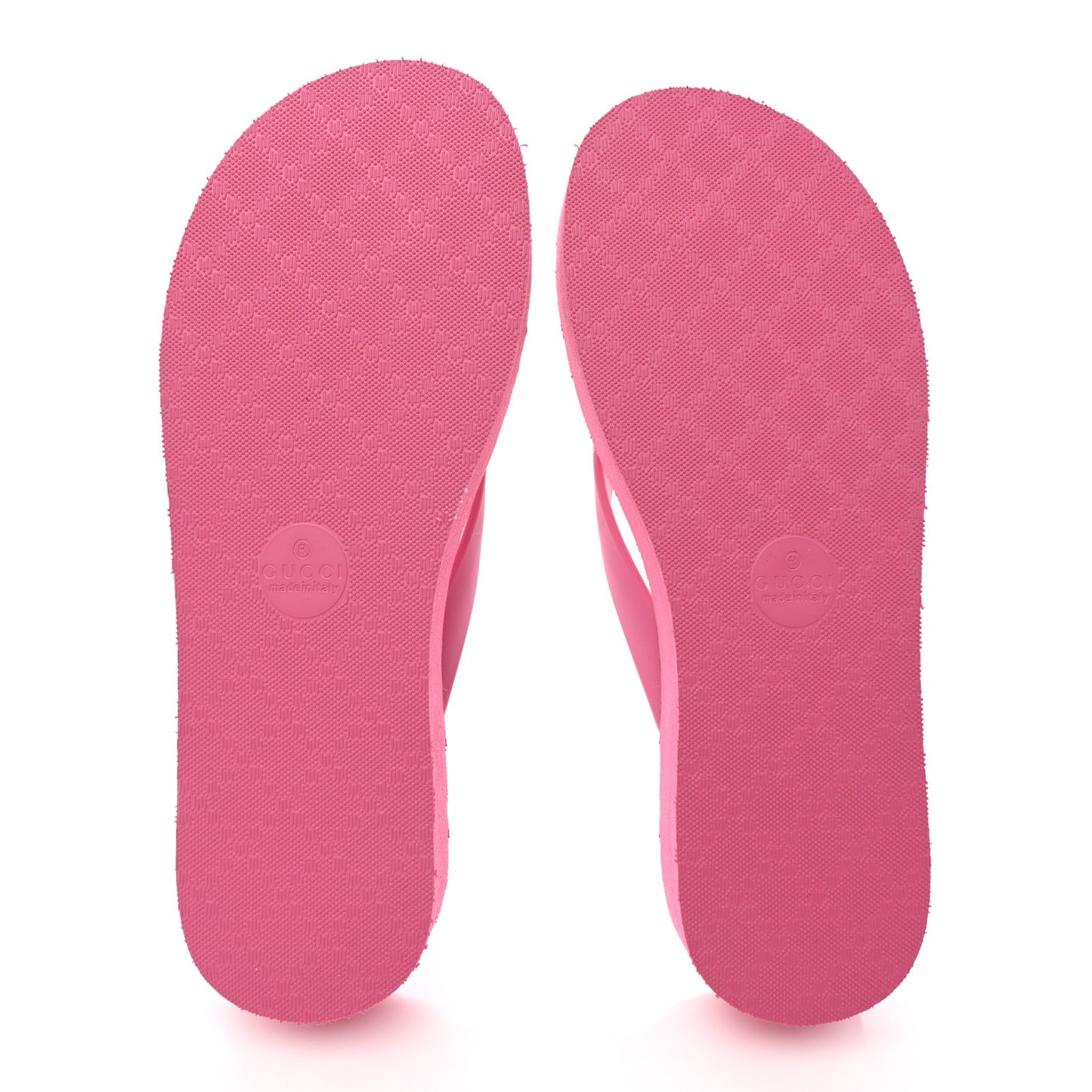 Rubber Chevron Womens GG Thong Sandals 36 Pink Tropical Flower