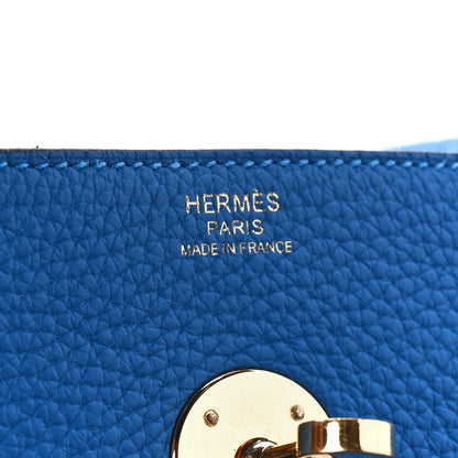 Hermes Taurillon Clemence Lindy 30 Bleu Frida 5 of 11