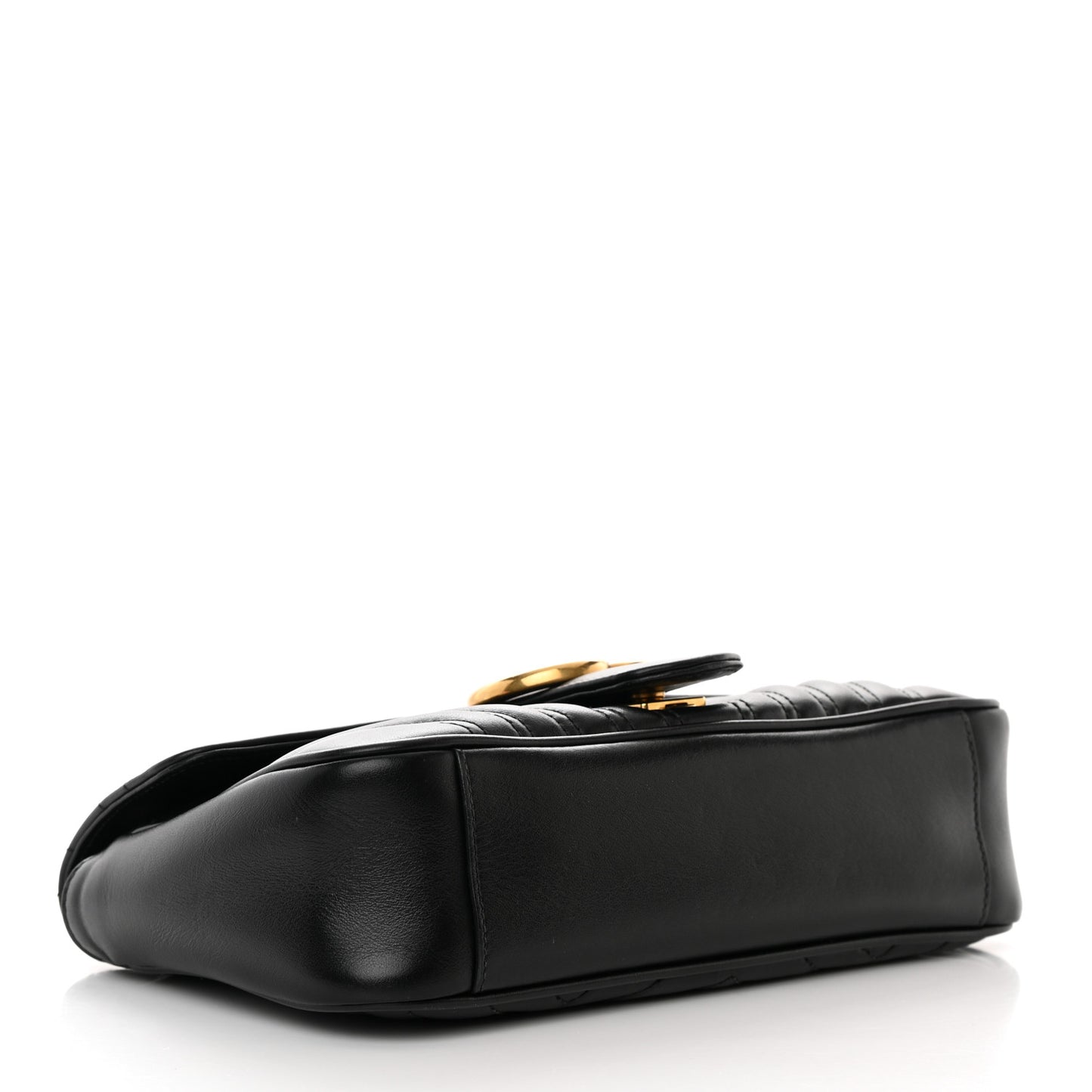 Calfskin Matelasse Small GG Marmont Shoulder Bag Black