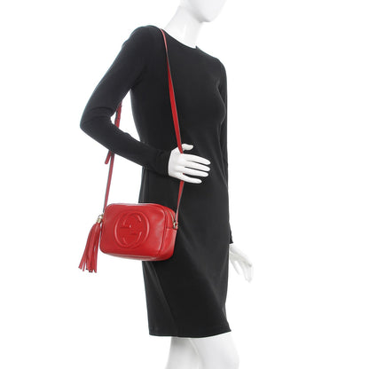 Gucci Pebbled Calfskin Small Soho Disco Bag Tabasco Red 2 of 10