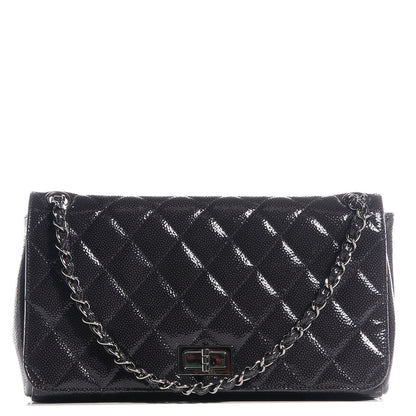 Chanel Glazed Caviar Diamond Shine Medium Flap Black 1 of 8