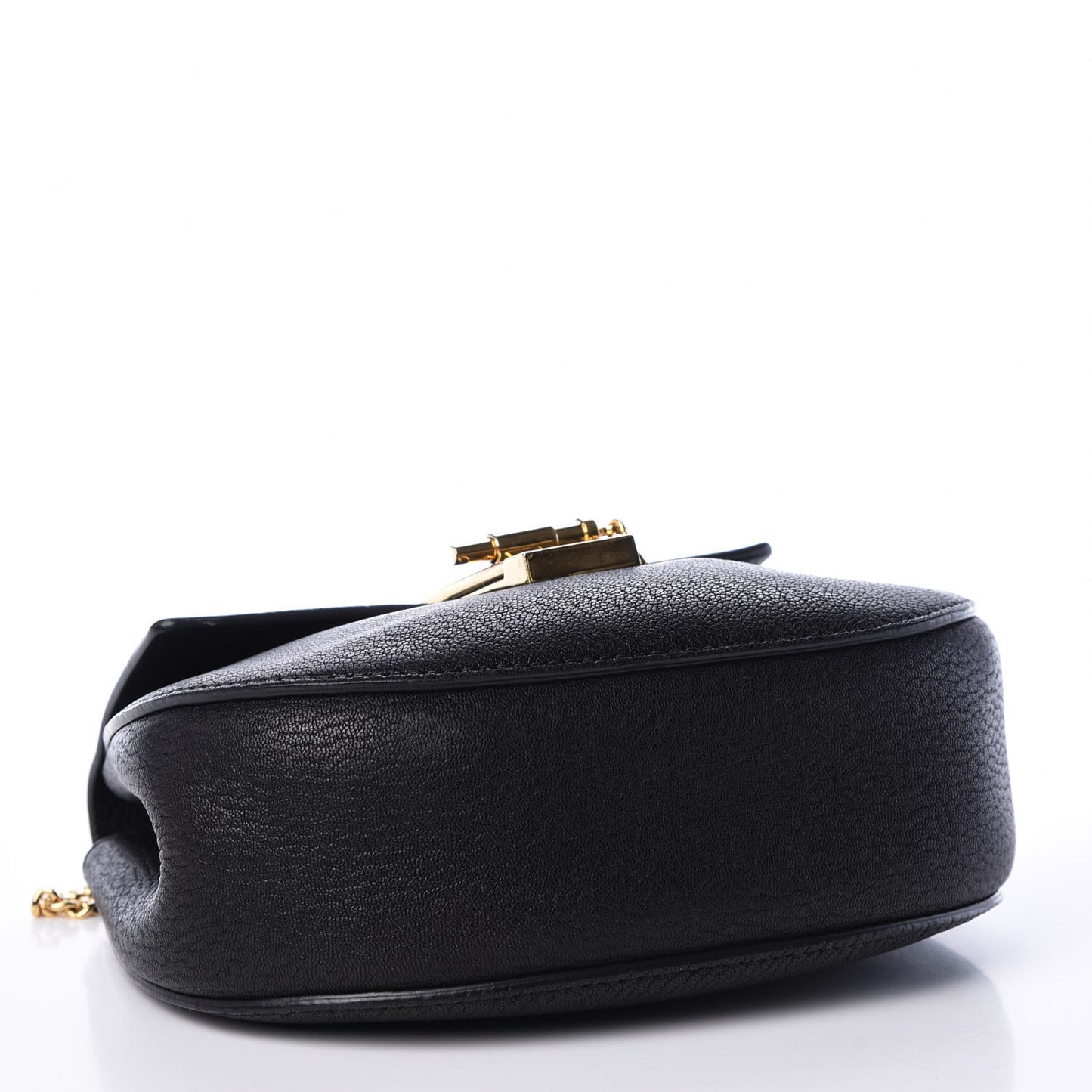 Grained Lambskin Mini Drew Shoulder Bag Black