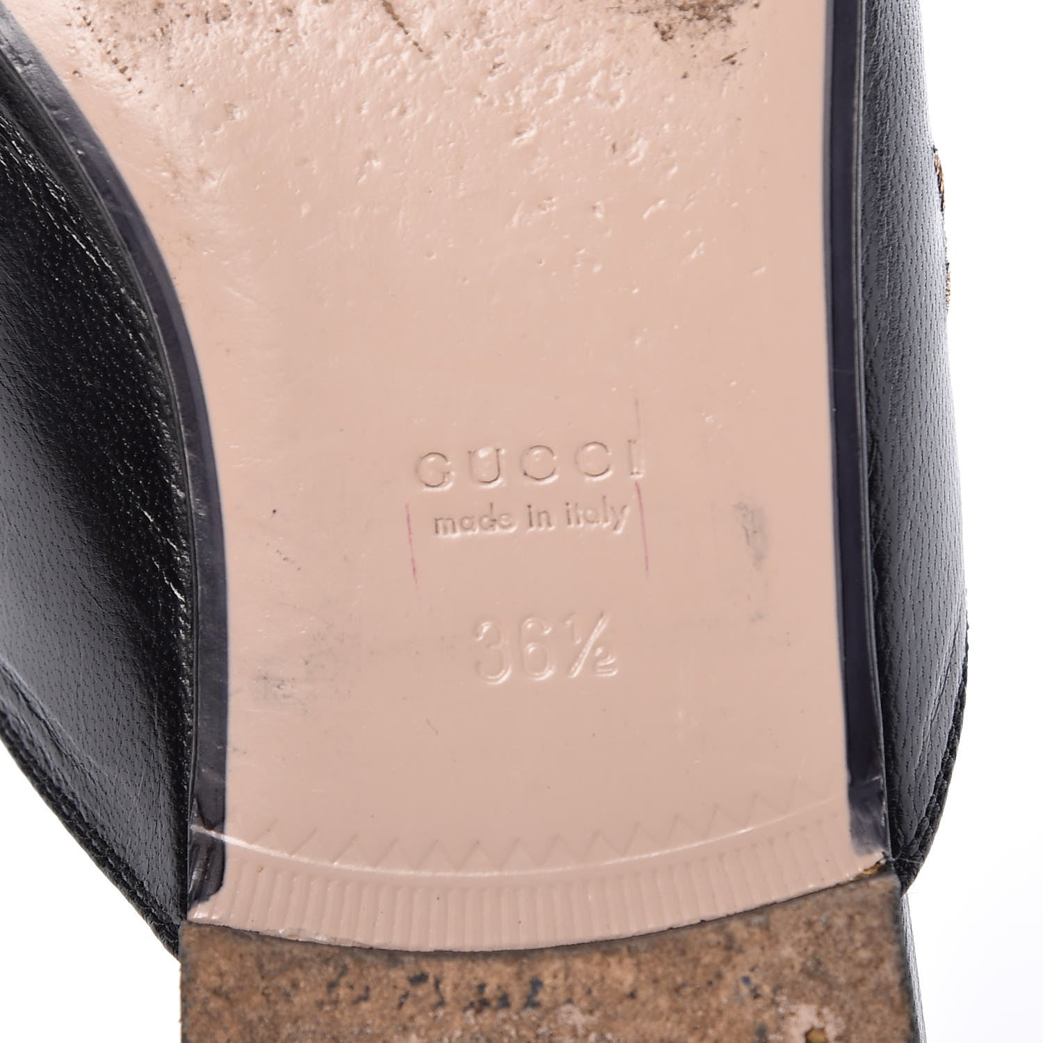 Gucci Goatskin Bee Star Embroidered Womens Princetown Slippers 36.5 Black 8 of 15