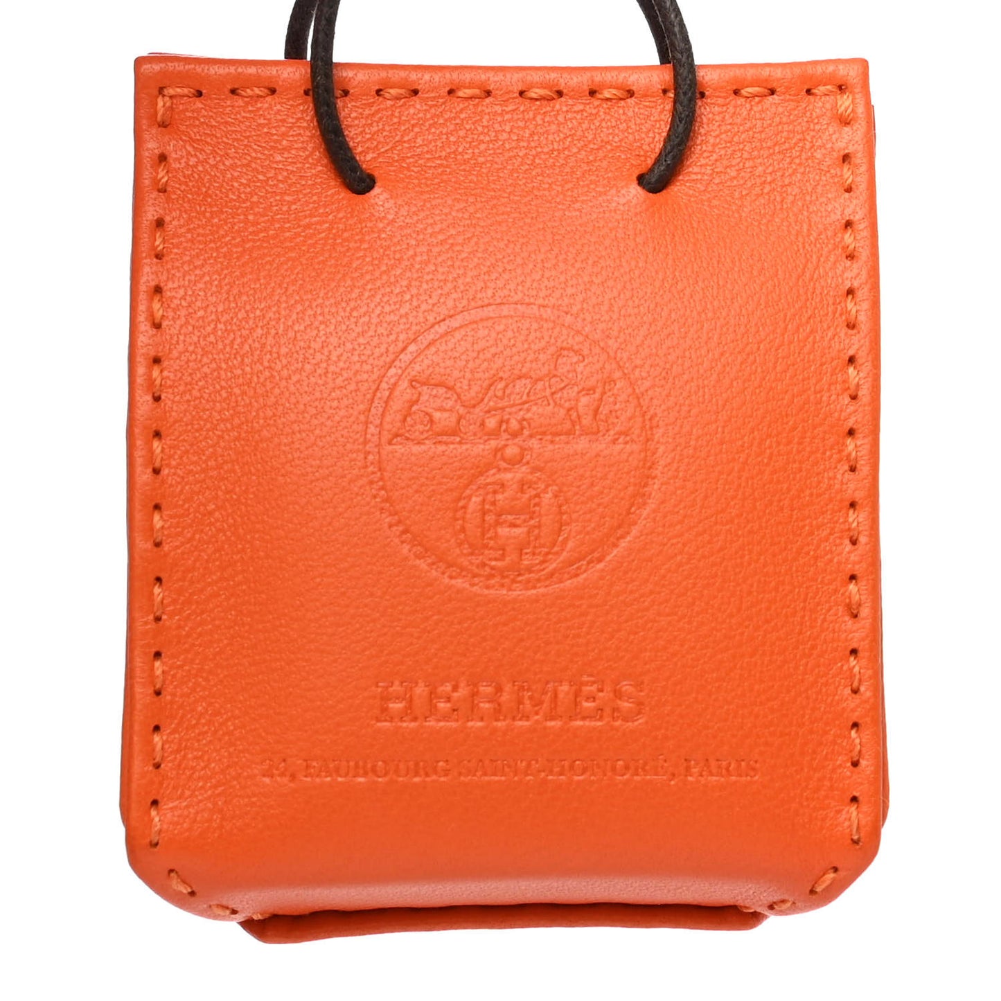 Milo Lambskin Swift Shopping Bag Charm Feu Gold