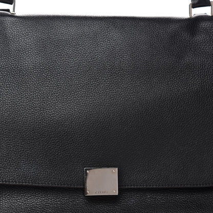 Celine Drummed Calfskin Suede Small Trapeze Black 14 of 14