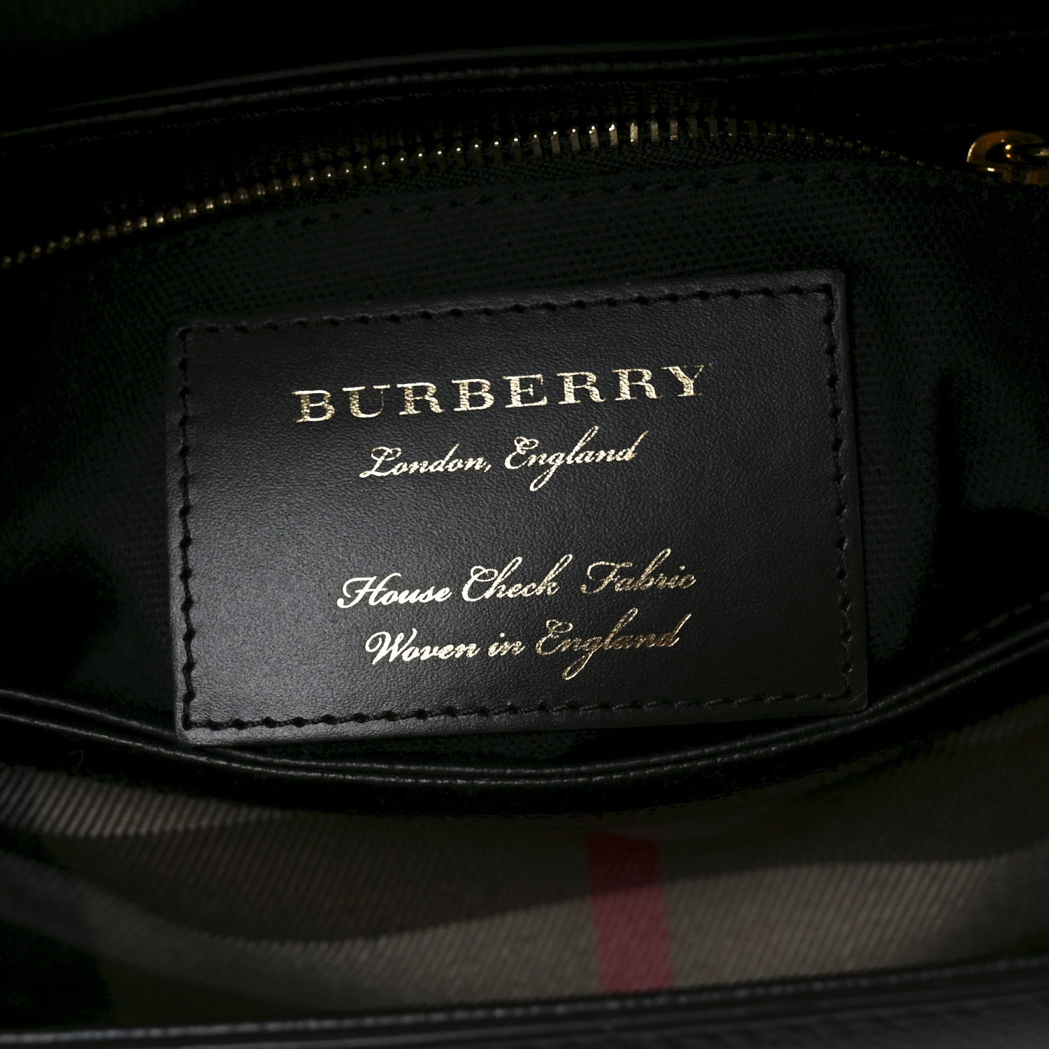 Burberry Derby Calfskin House Check Small Camberley Black 6 of 9
