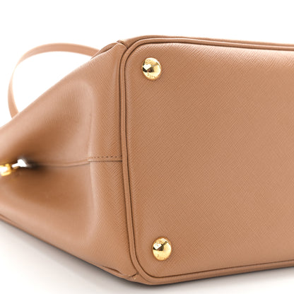 Prada Saffiano Medium Galleria Double Zip Tote Caramel 9 of 13