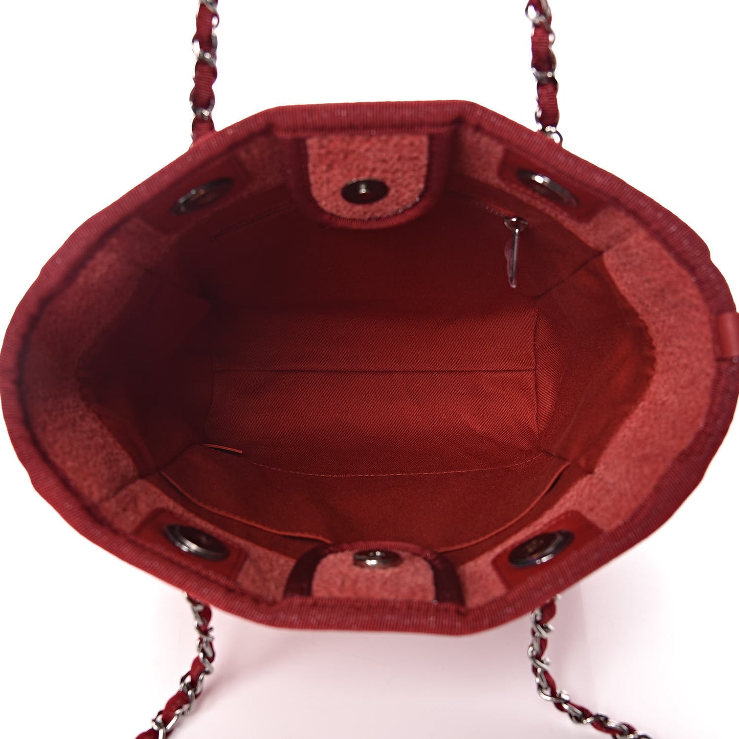 Lurex Boucle Mini Deauville Tote Red