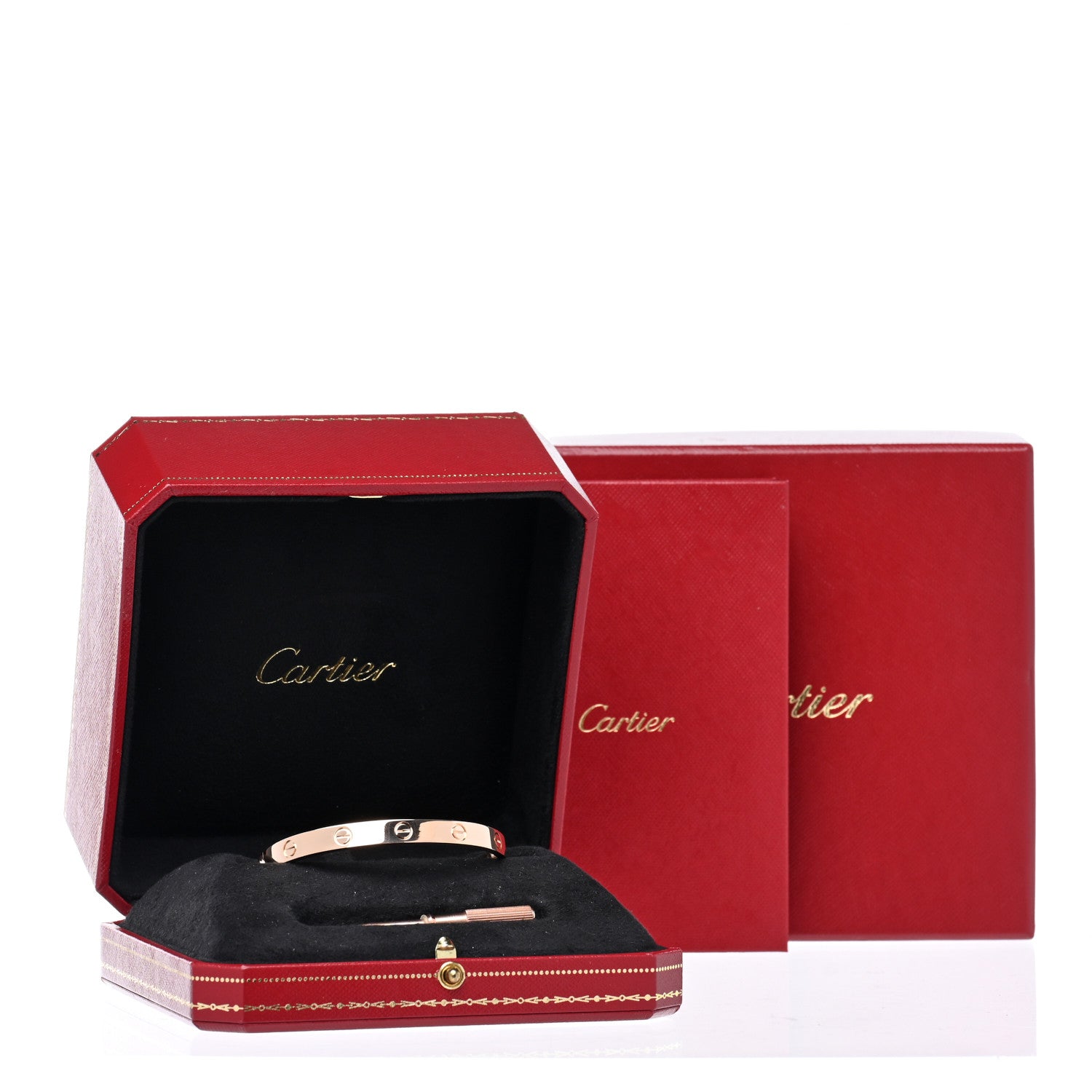 Cartier 18K Pink Gold LOVE Bracelet 17 9 of 9