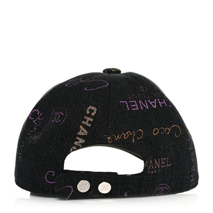 Chanel Denim Mood Cap Hat Black 5 of 8