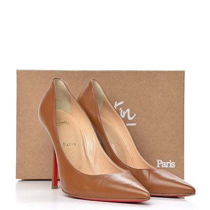 Christian Louboutin Shiny Nappa Decoltish 100 Pumps 40 Safari 17 of 17