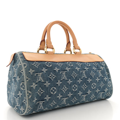 Louis Vuitton Monogram Denim Neo Speedy Blue 3 of 11
