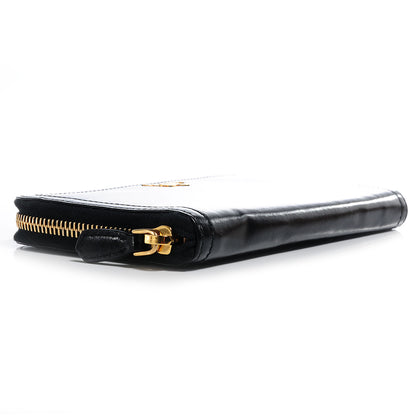 Prada Vitello Shine Zip Around Wallet Nero Black 4 of 7