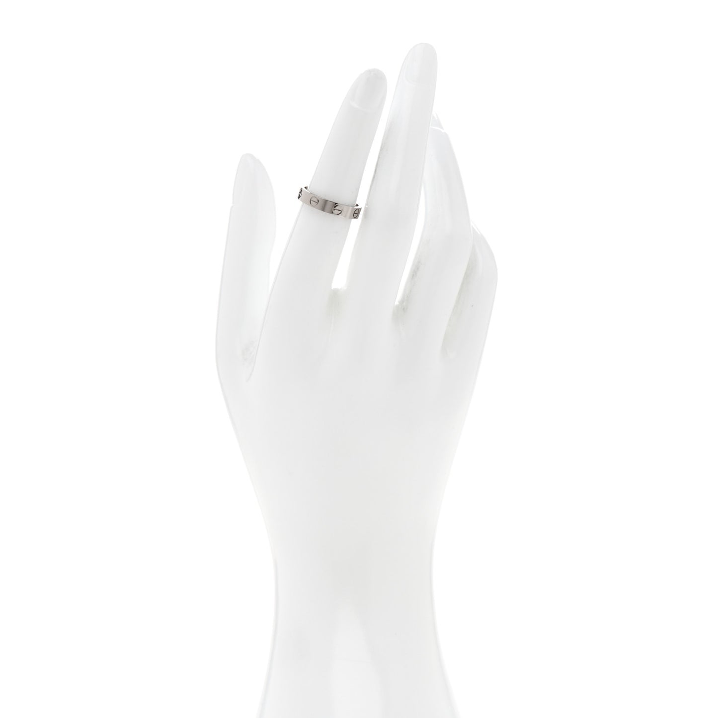 18K White Gold 3.5mm LOVE Wedding Band Ring 51 5.75