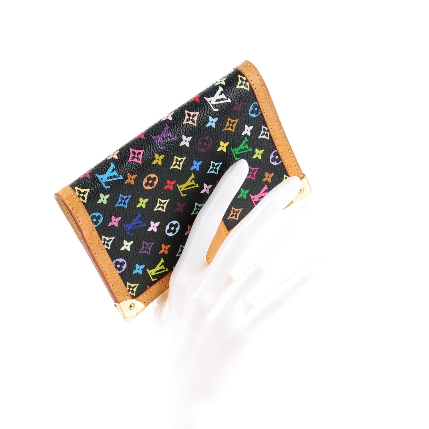 Louis Vuitton Monogram Multicolor Small Ring Agenda Cover Black 2 of 8