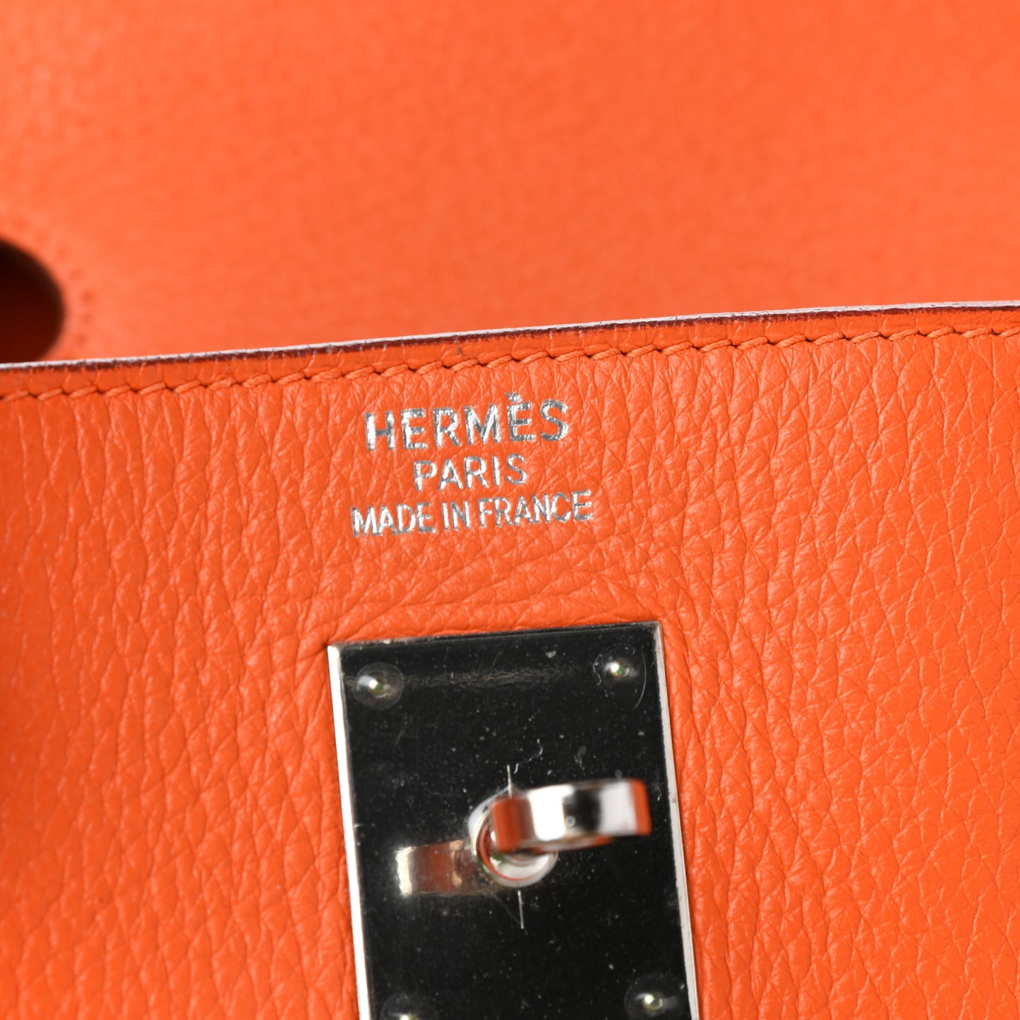 Taurillon Clemence Birkin 40 Orange