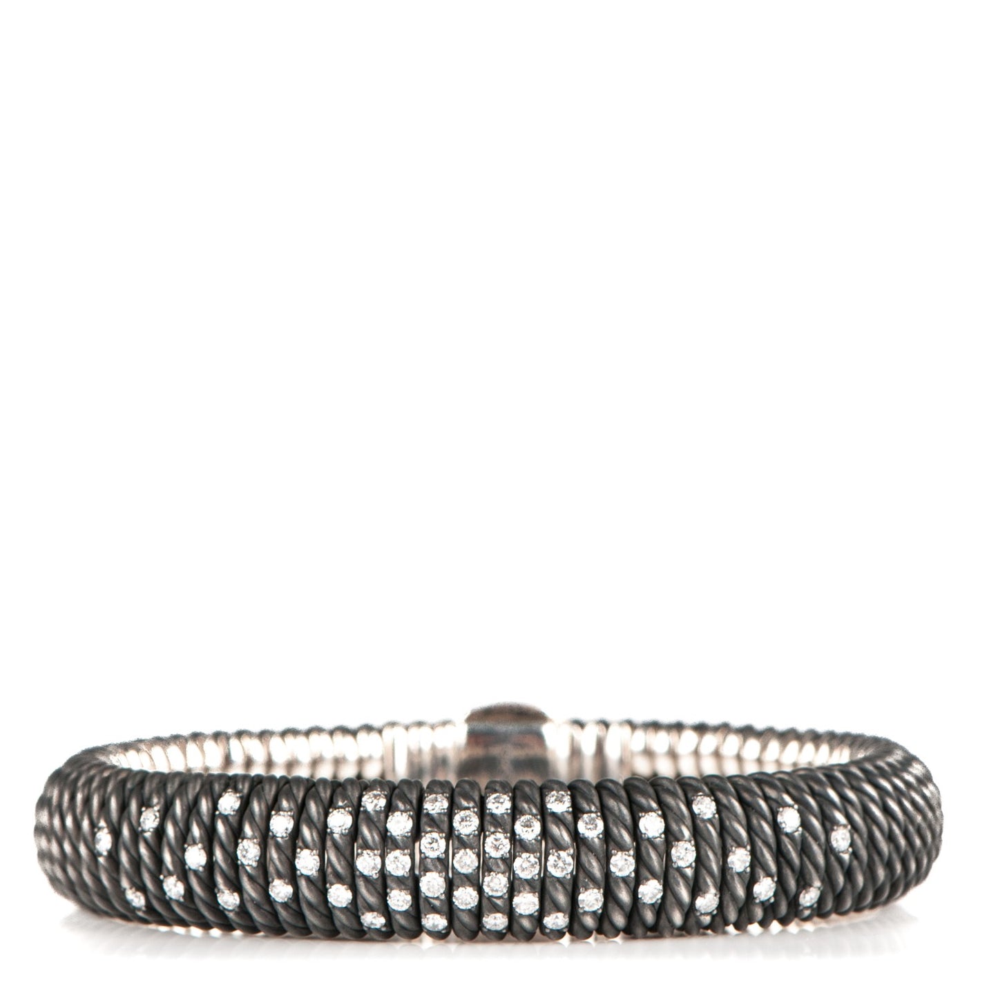 Darkened Sterling Silver Diamond Tempo M Bracelet