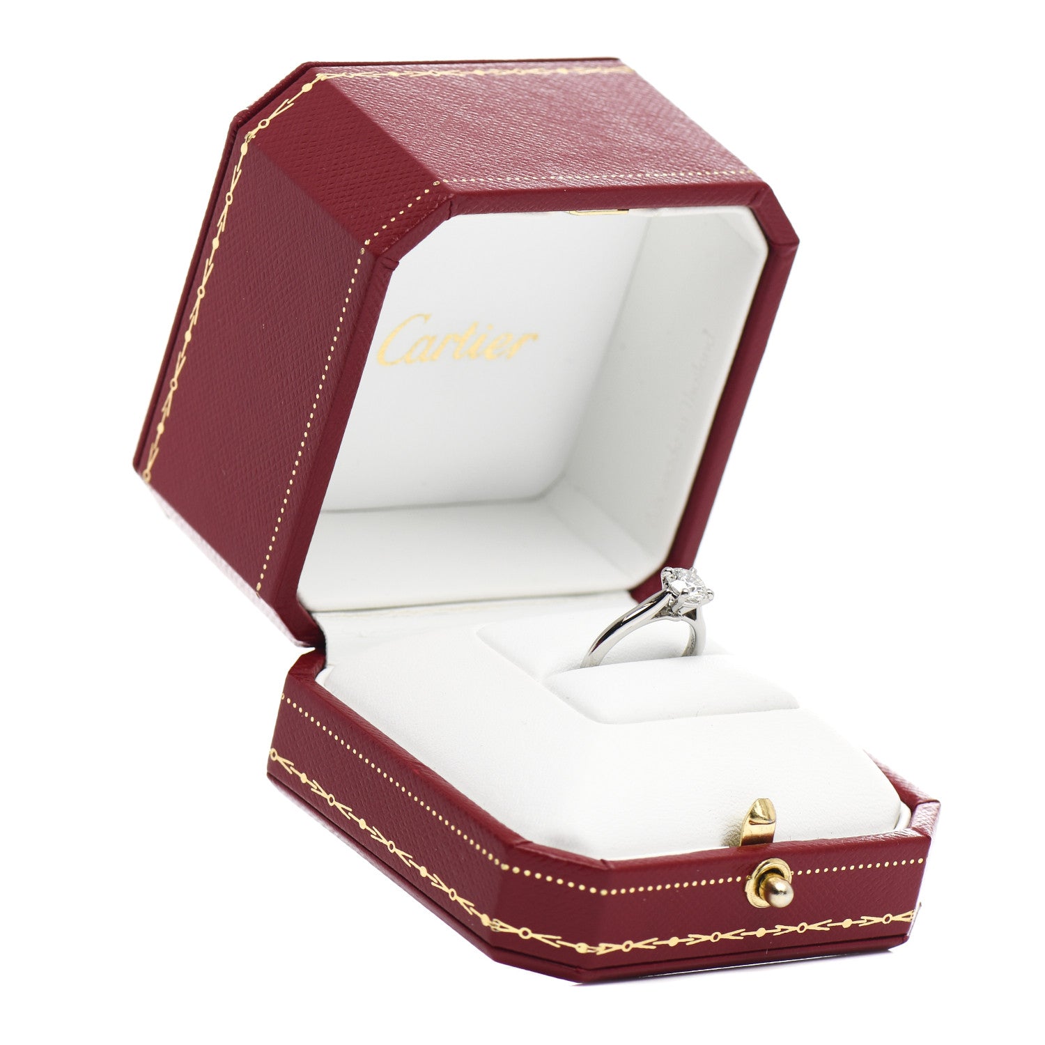 Cartier Platinum Diamond .75ct Solitaire 1895 Engagement Ring 45 3.25 6 of 6