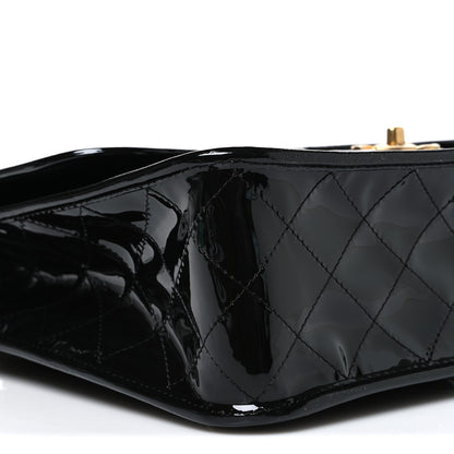 Chanel Patent Quilted Large School Memory Top Handle Flap Black Black 8 of 9