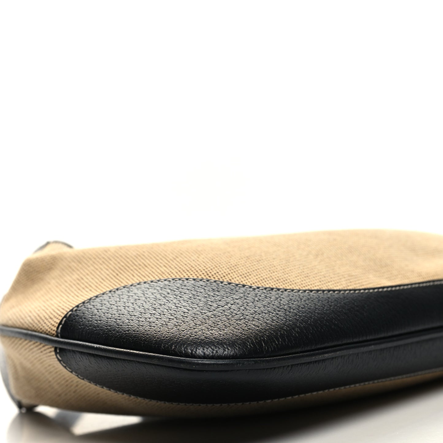 Canvas Textured Dollar Calfskin Medium Aphrodite Shoulder Bag Beige Black
