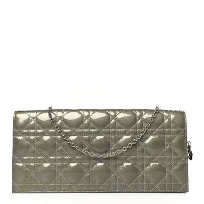 Christian Dior Patent Cannage Rendezvous Chain Wallet Kaki 1 of 8