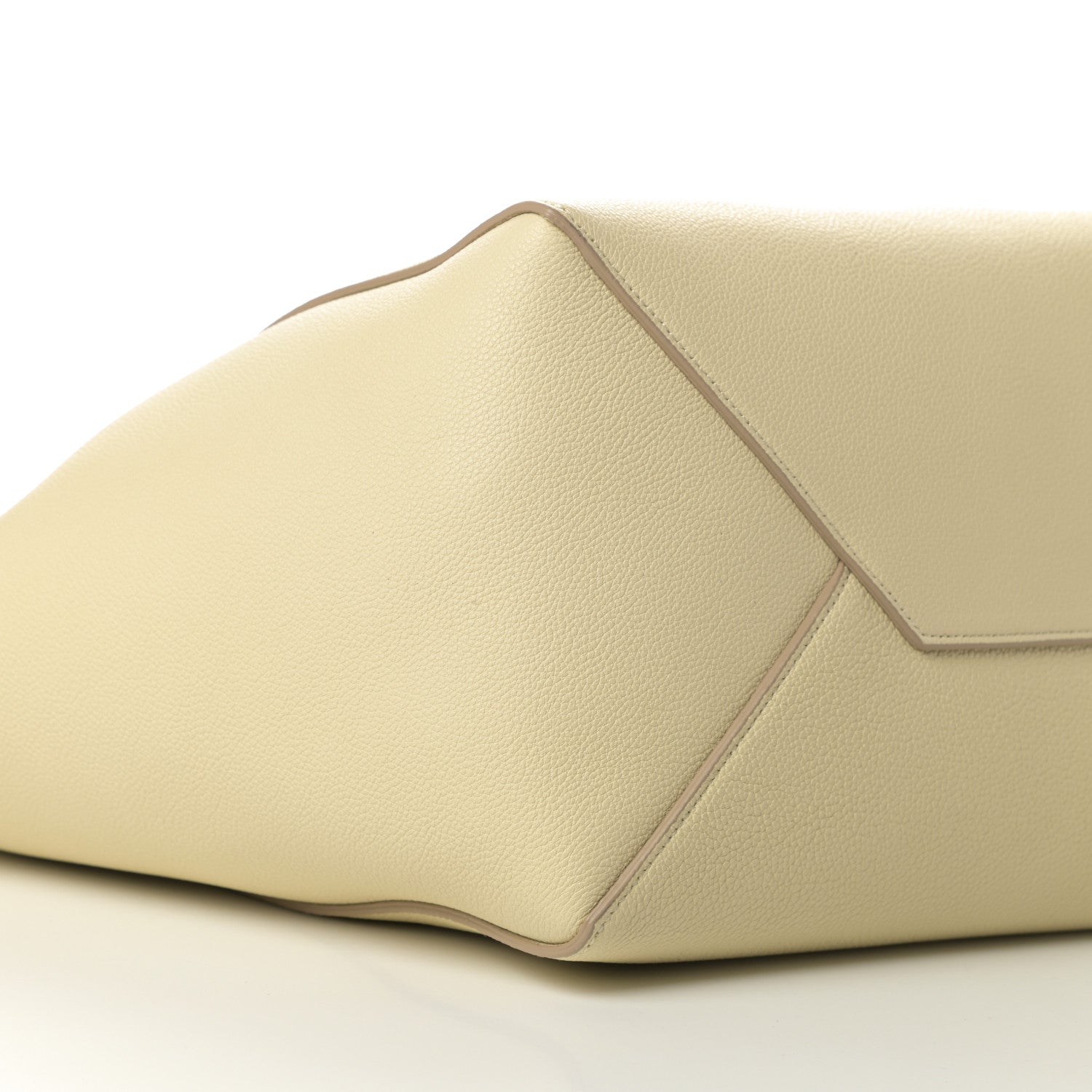 Celine Soft Grained Calfskin Small Belt Cabas Phantom Vanilla 9 of 10