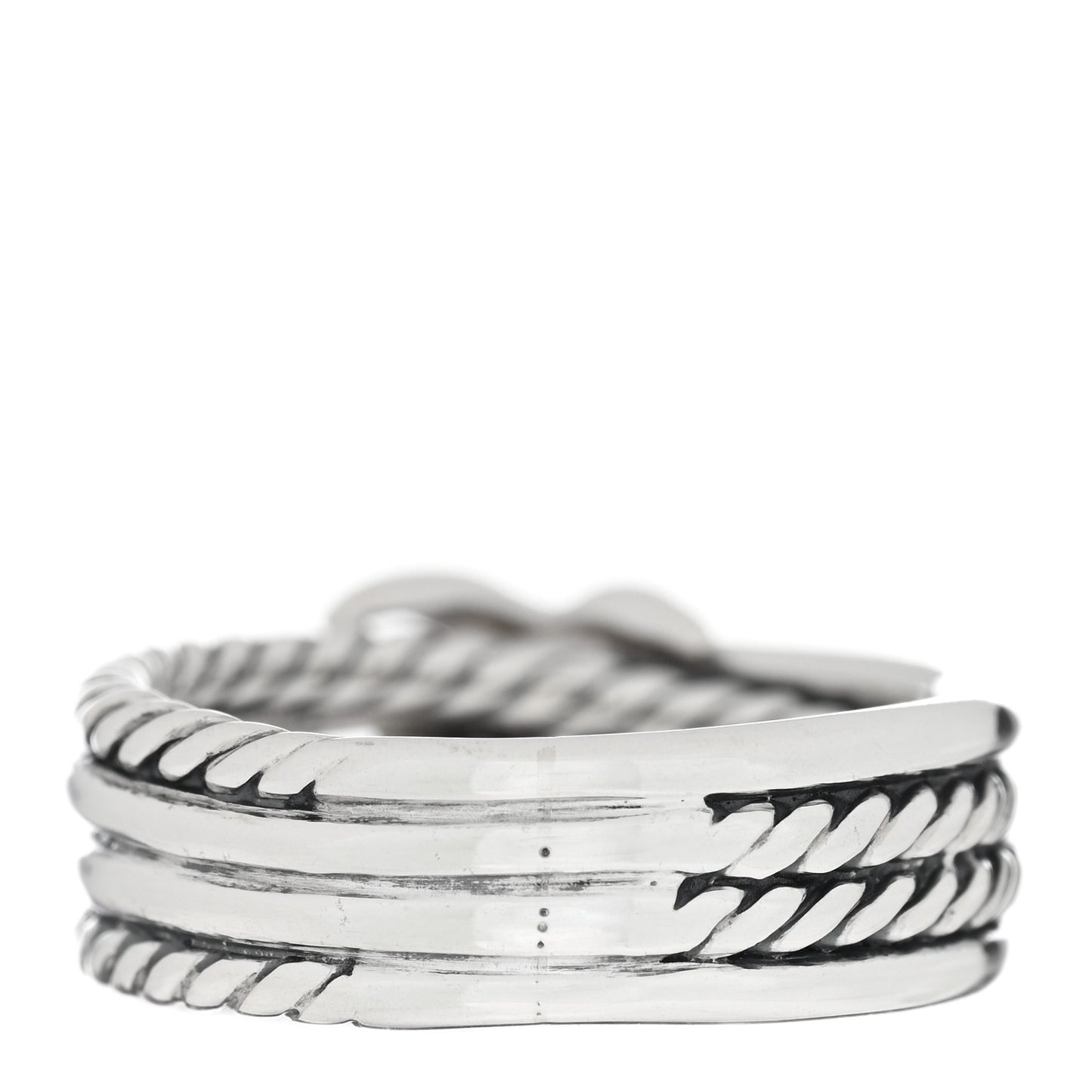 Sterling Silver Diamond X Crossover Ring 50 5.5