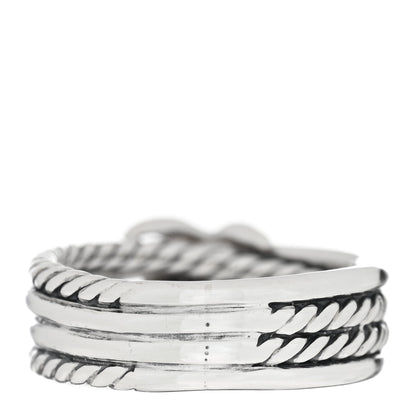 David Yurman Sterling Silver Diamond X Crossover Ring 50 5.5 3 of 4