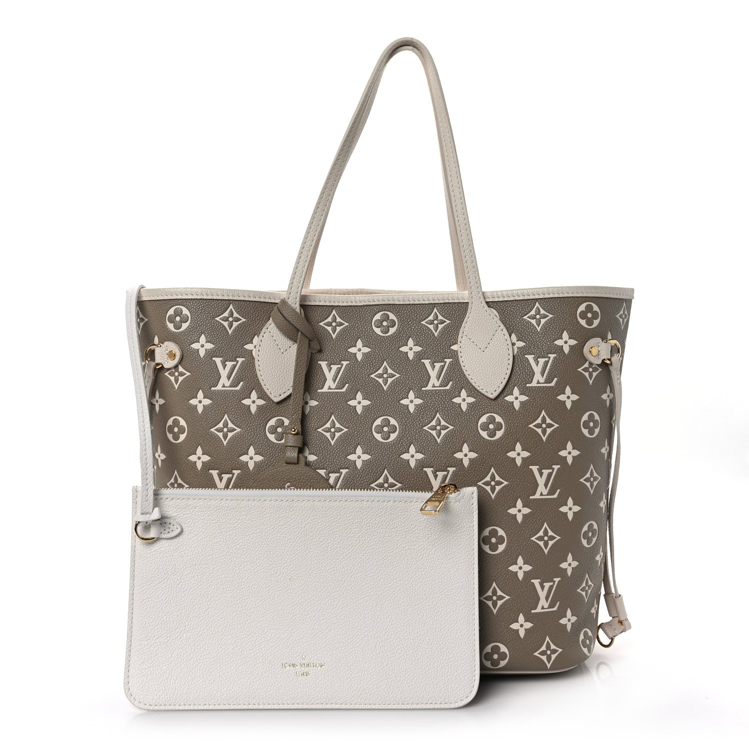 Louis Vuitton Empreinte Monogram Spring In The City Neverfull MM Kaki Beige Cream 1 of 9