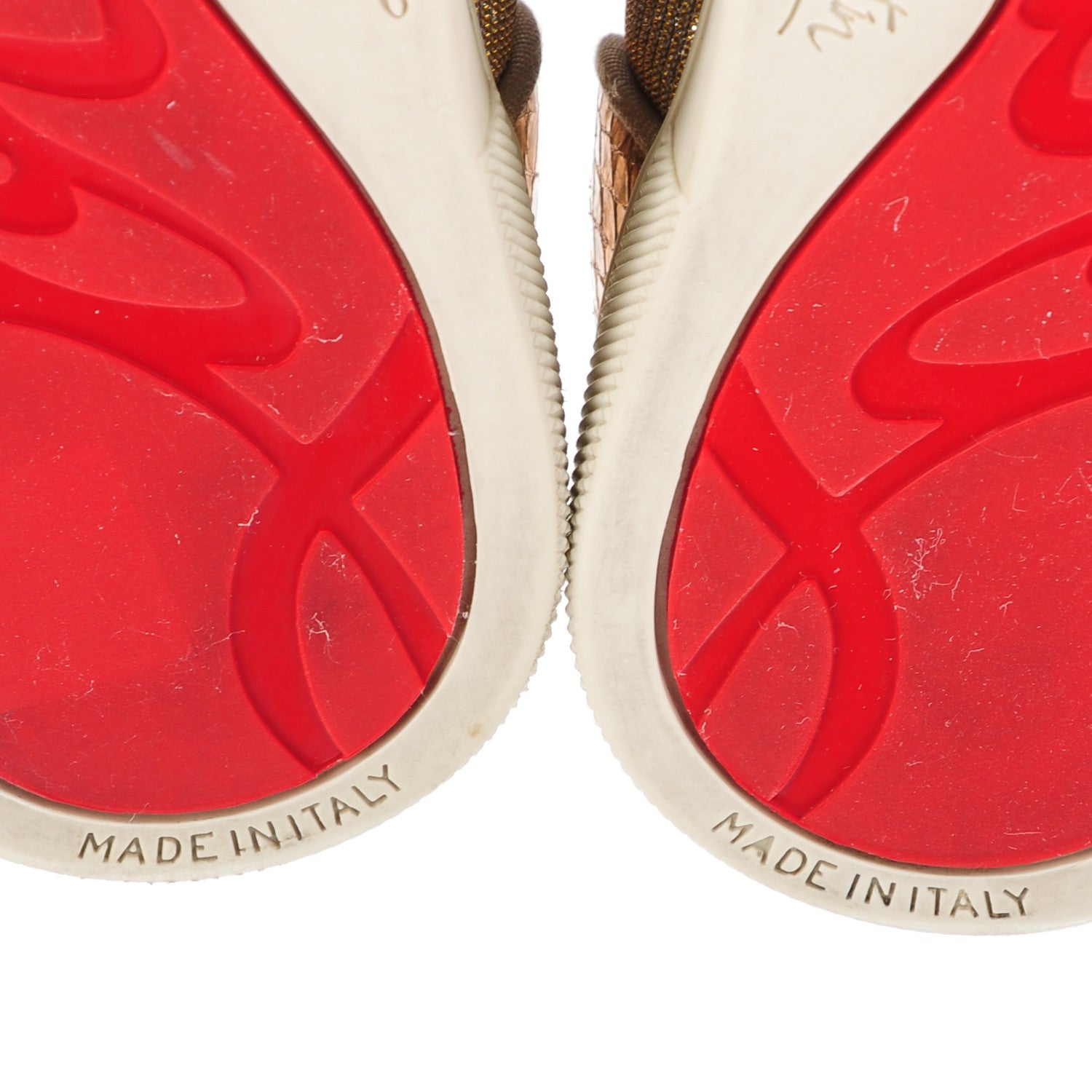 Christian Louboutin Lame Lou Spikes Flat Sneakers 36.5 gold 7 of 8