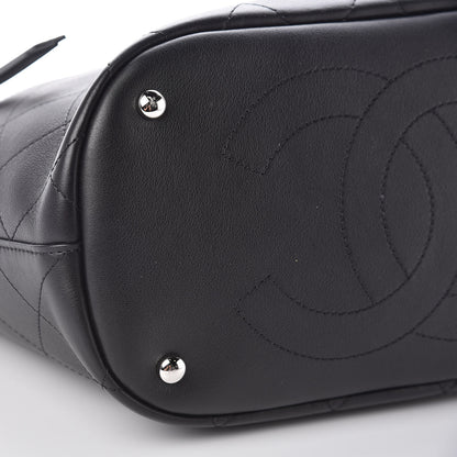 Chanel Calfskin Stitched Bucket Bag Black 9 of 12