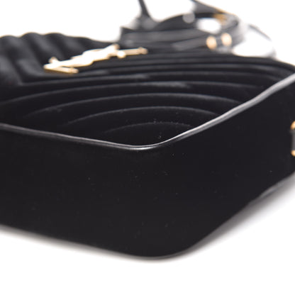 Saint Laurent Velvet Matelasse Monogram Lou Camera Bag Black 9 of 10