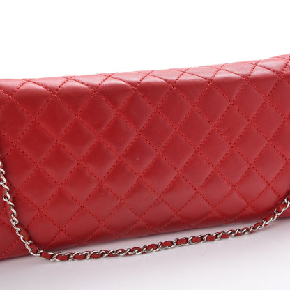 Chanel Lambskin Quilted Chain Clutch Flap Red 16 of 16