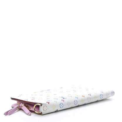 Louis Vuitton Monogram Multicolor Zippy Wallet White Litchi 4 of 12