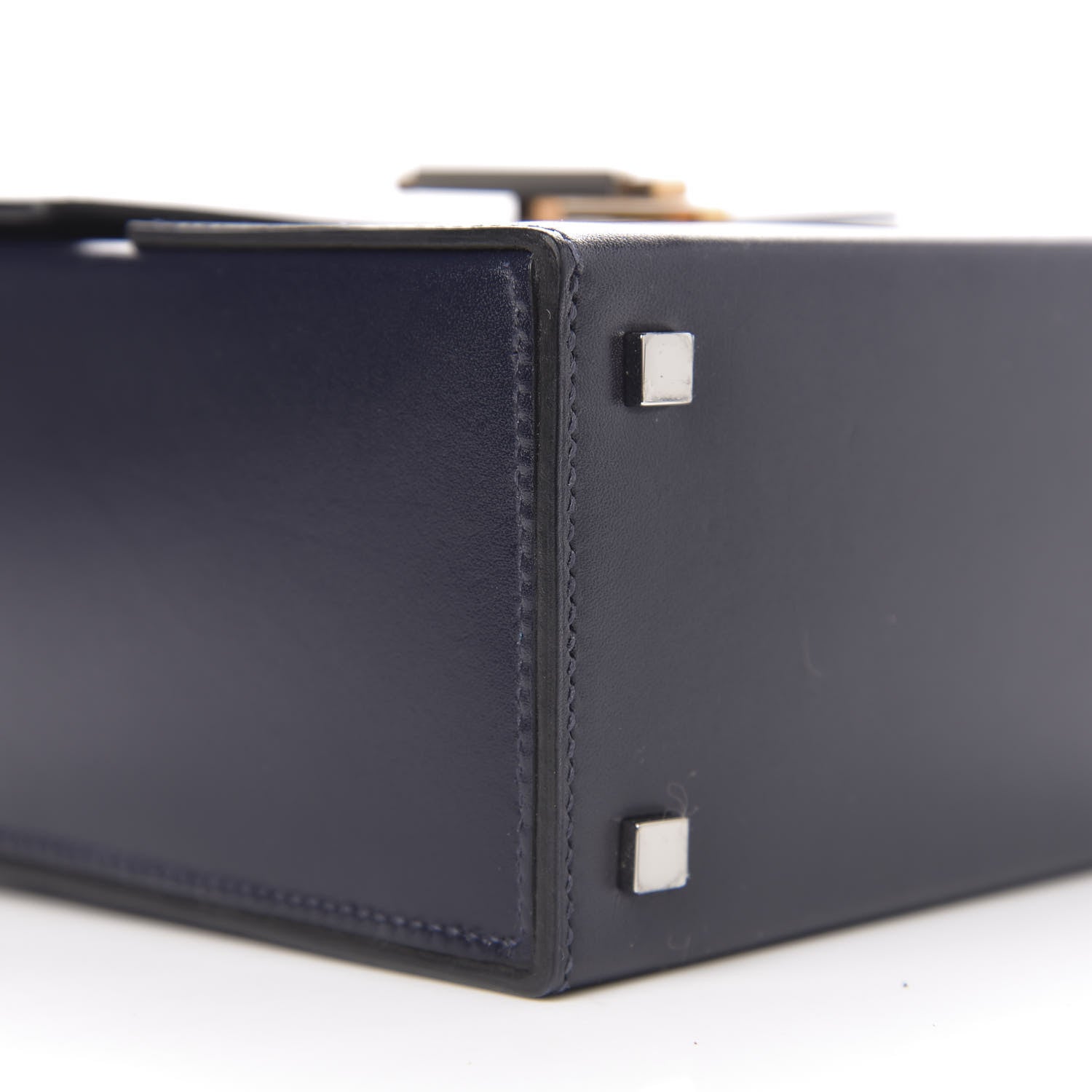 Hermes Villandry Calfskin Cinhetic Boxy Top Handle Bag Bleu Nuit 10 of 12