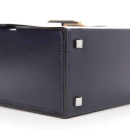 Hermes Villandry Calfskin Cinhetic Boxy Top Handle Bag Bleu Nuit 10 of 12