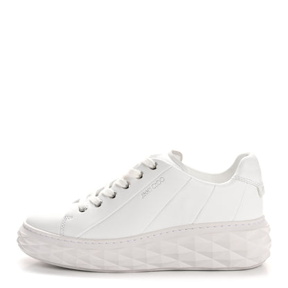 Jimmy Choo Nappa Diamond Light Platform Sneakers 38 White 1 of 27