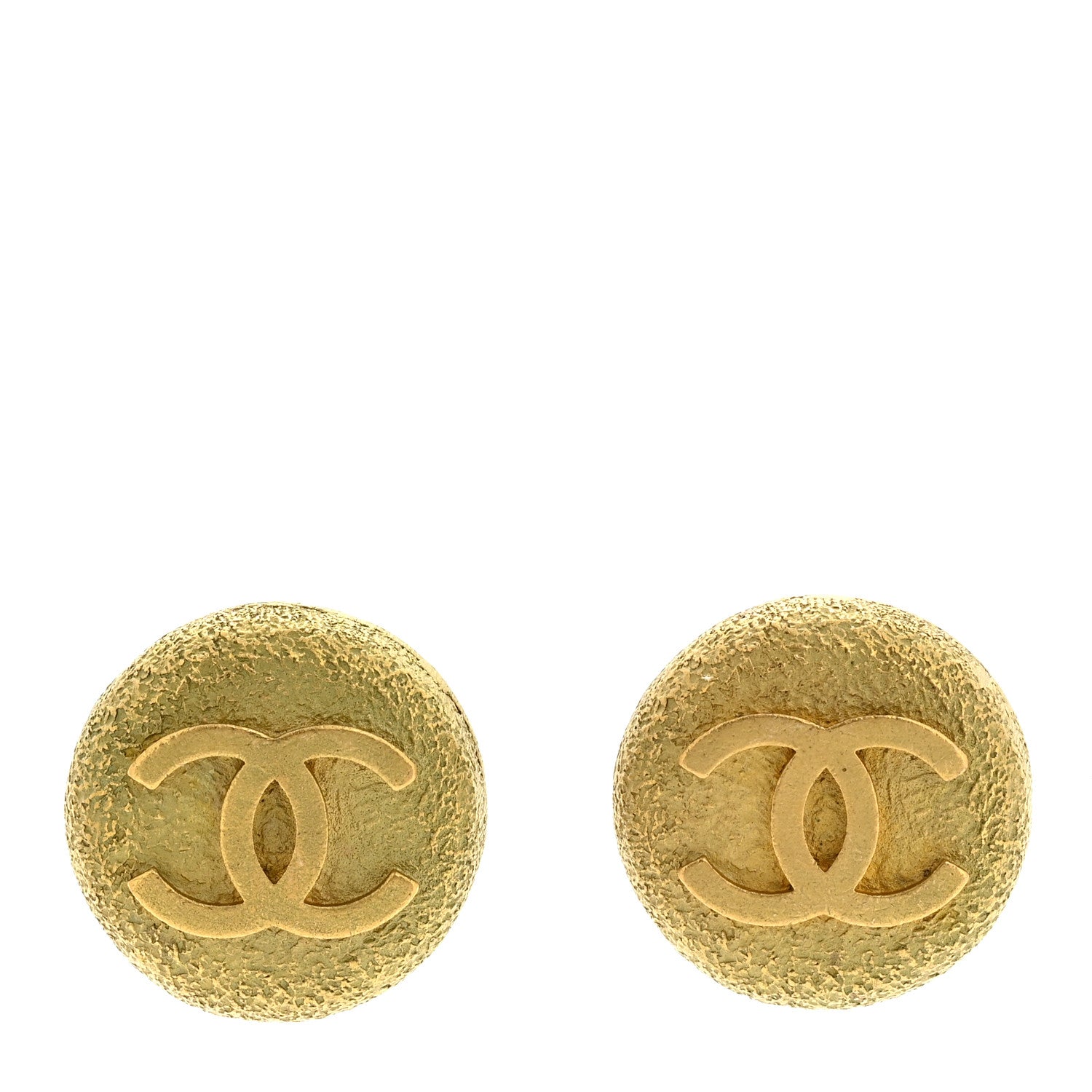 Chanel Metal CC Clip On Earrings Gold 1 of 4