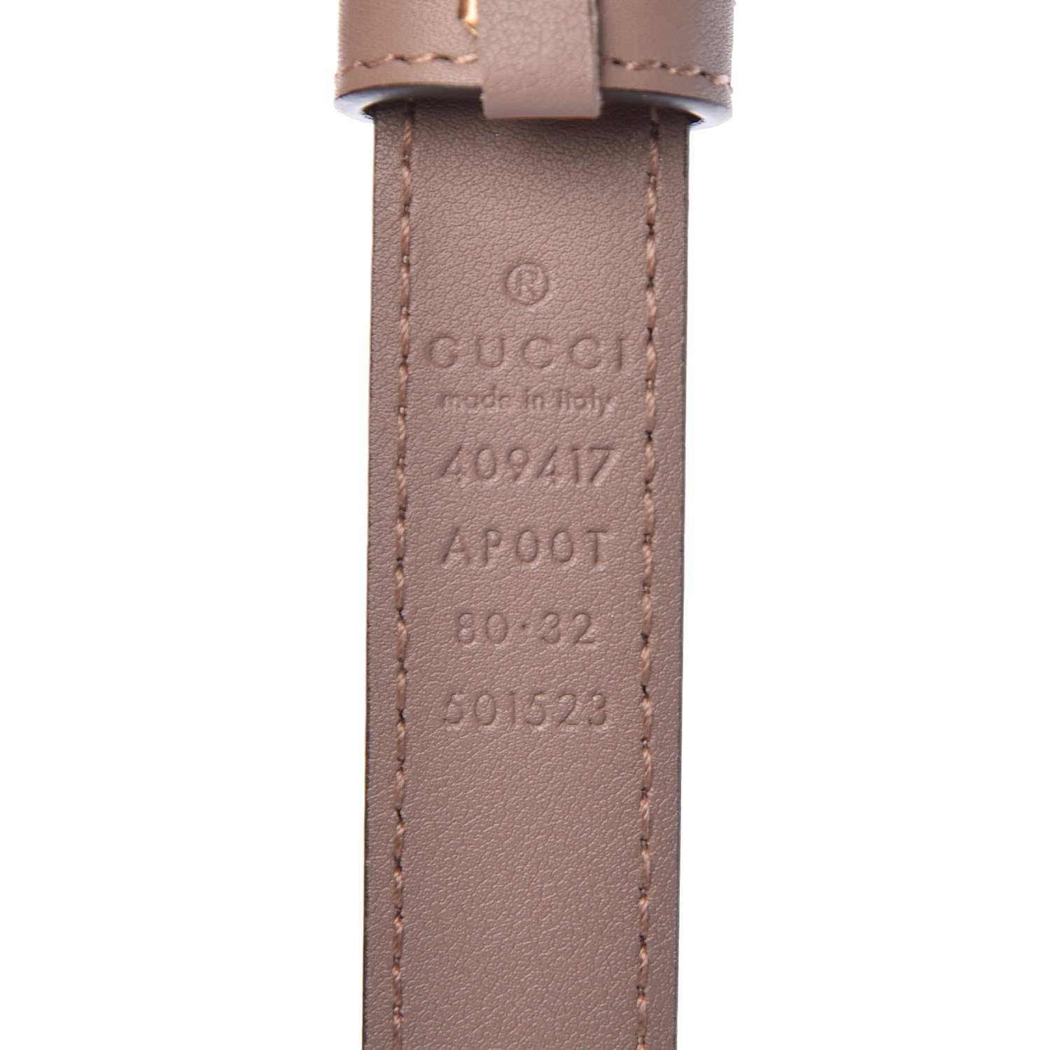 Gucci Calfskin Double G 20mm Belt 80 32 Porcelain Rose 4 of 6